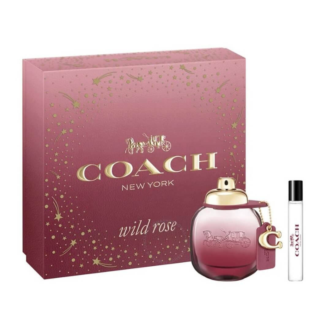 Discover the Coach Wild Rose EDP 50ml 2 Piece Gift Set at Gadgets Online NZ LTD, featuring a vibrant floral scent with red currant, rose, and moss for the adventurous NZ woman.