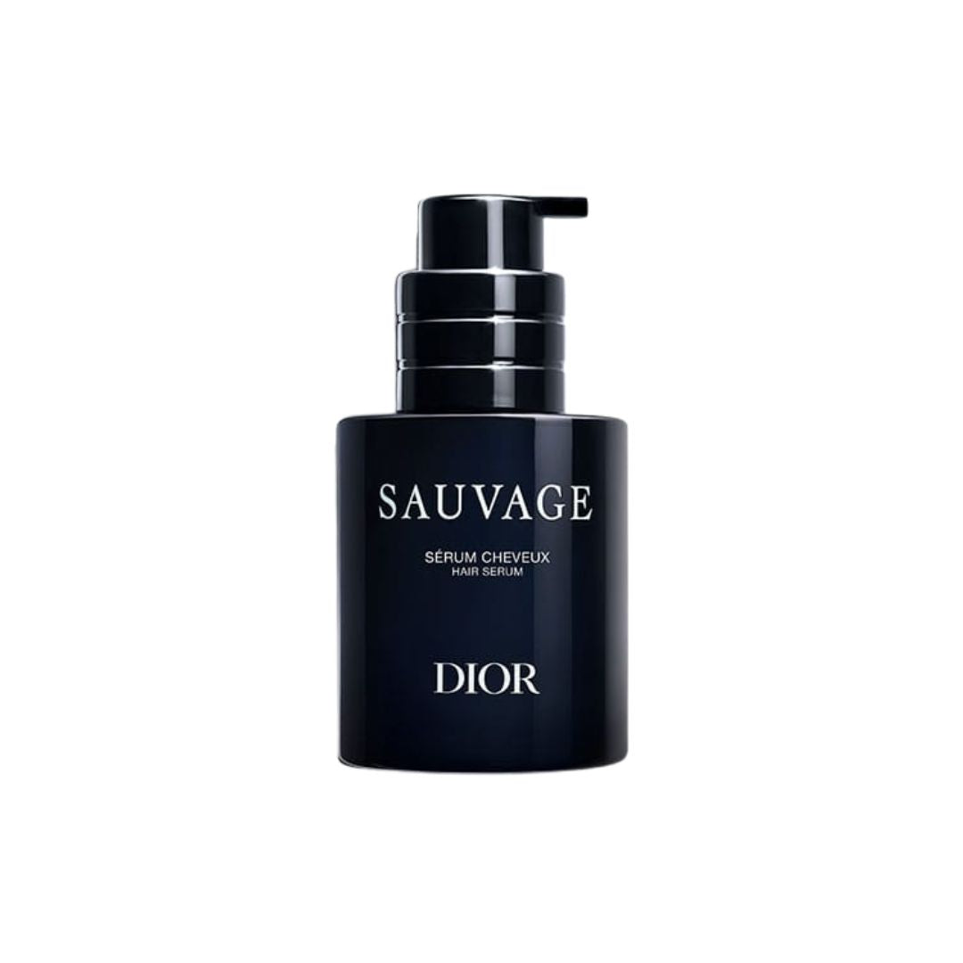 Dior Sauvage hair serum for men 50ml bottle on a white background