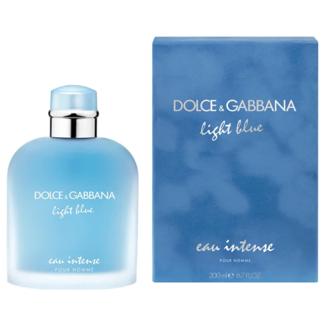 Dolce & Gabbana Light Blue Eau Intense EDP 200ml for Men at Gadgets Online NZ - A symbol of Mediterranean freshness and aquatic elegance.