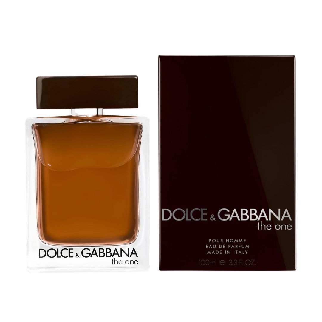Dolce & Gabbana The One Pour Homme EDP 100ml – 2025 Release perfume bottle and packaging on a white background