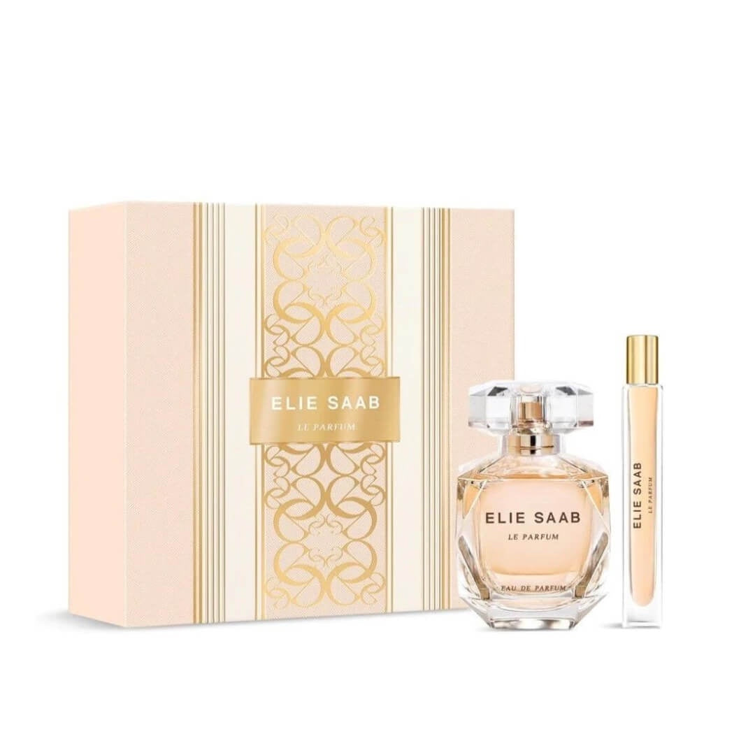 Elie Saab Le Parfum EDP 50ml 2 Piece Gift Set at Gadgets Online NZ LTD, capturing the essence of elegance with notes of orange blossom, jasmine, and honey, ideal for the refined woman.