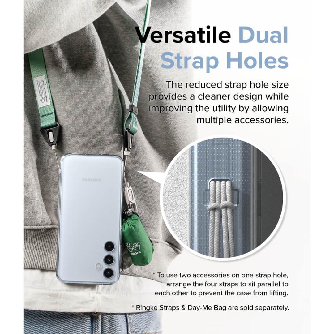 Versatile Dual strap case with Lanyard holes for strap