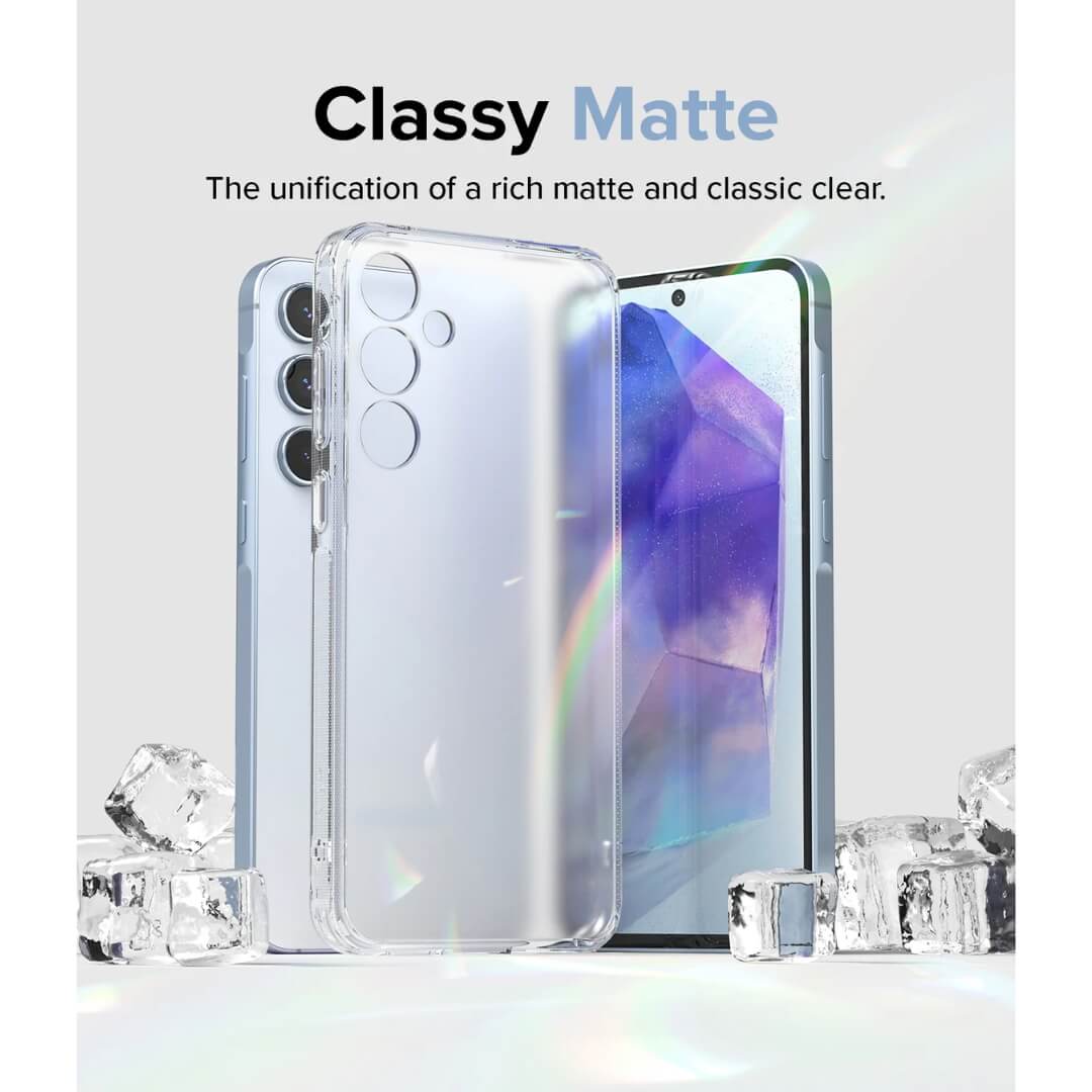 Unique and classic clear rich matte case for Galaxy A35