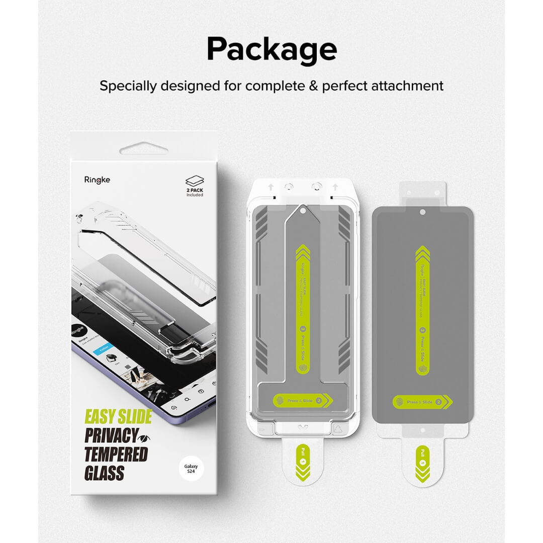Galaxy S24 Screen Protector Easy Slide  Privacy Tempered Glass