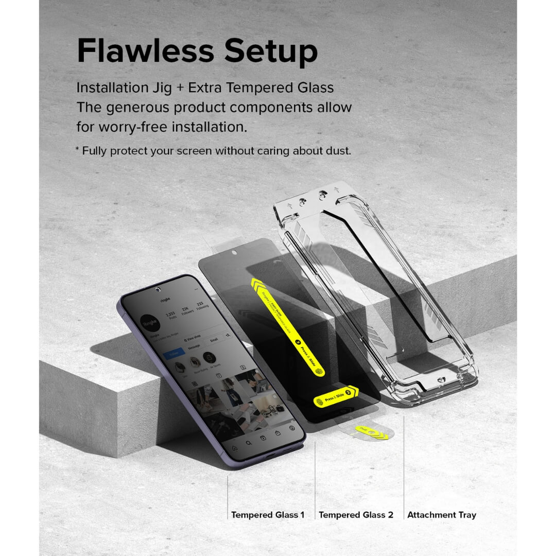 Enjoy a flawless setup and worry-free installation with our extra tempered glass.