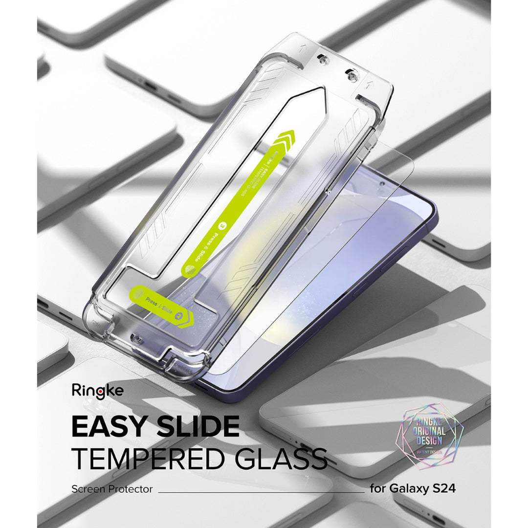 Introducing the Ringke Easy Slide Tempered Glass Screen Protector for the Galaxy S24.