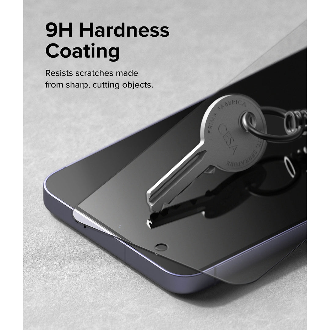 Enjoy the durability of 9H hardness coating with our tempered glass for the S24.