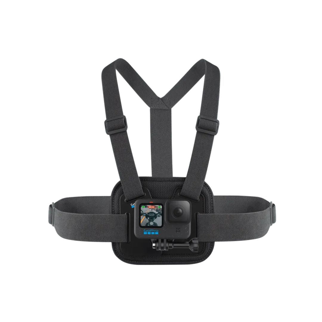 GoPro Chesty, a performance chest mount with adjustable straps and a quick-release buckle.

