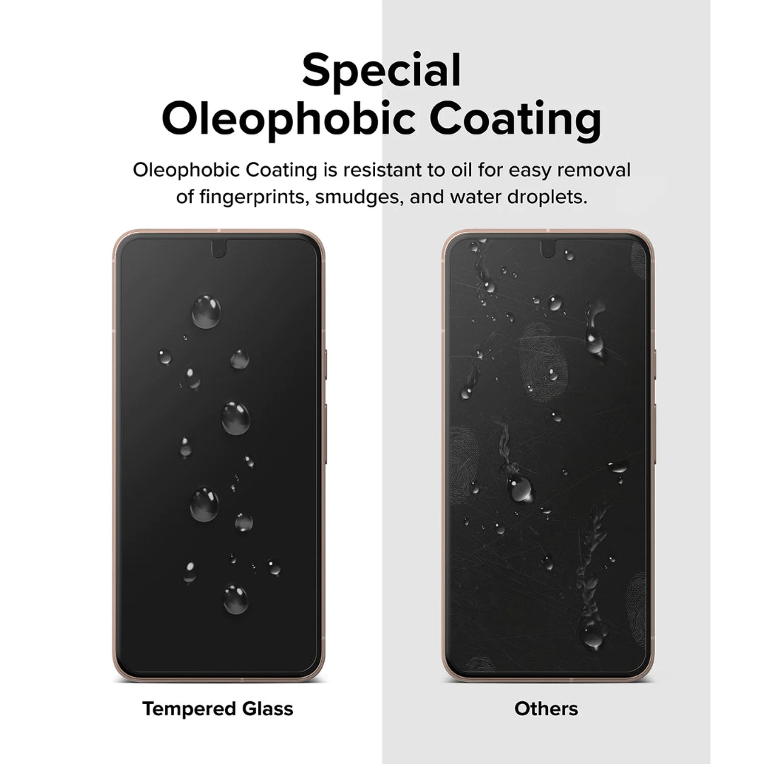 Special Oleophobic Coating helps easy removal of fingerprints, smudges and water droplets 