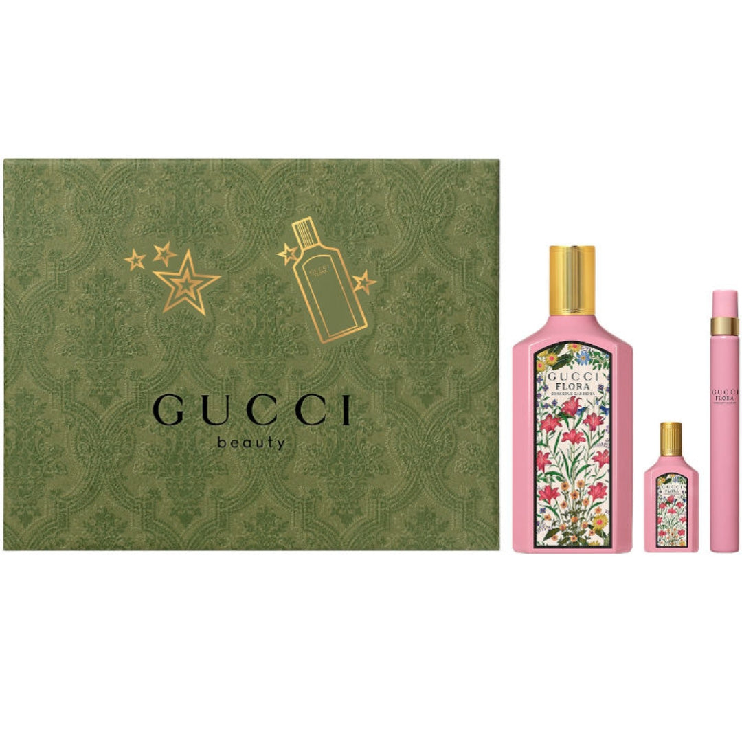 Gucci Flora Gorgeous Gardenia EDP 100ML 3Pc Gift Set Women