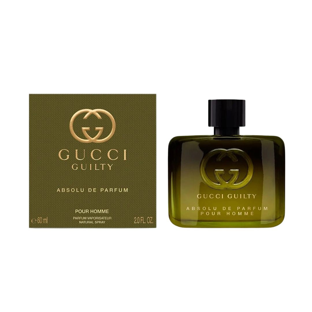 Gucci Guilty Absolu de Parfum 60ml bottle and packaging on a white background - Gadgets Online NZ ltd