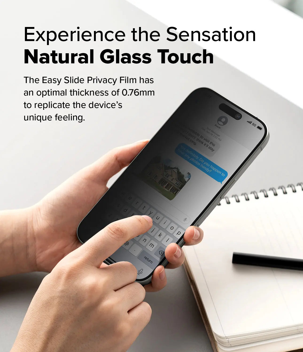 Ringke iPhone 16 Pro Easy Slide Privacy Glass 2 Pack at Gadgets Online