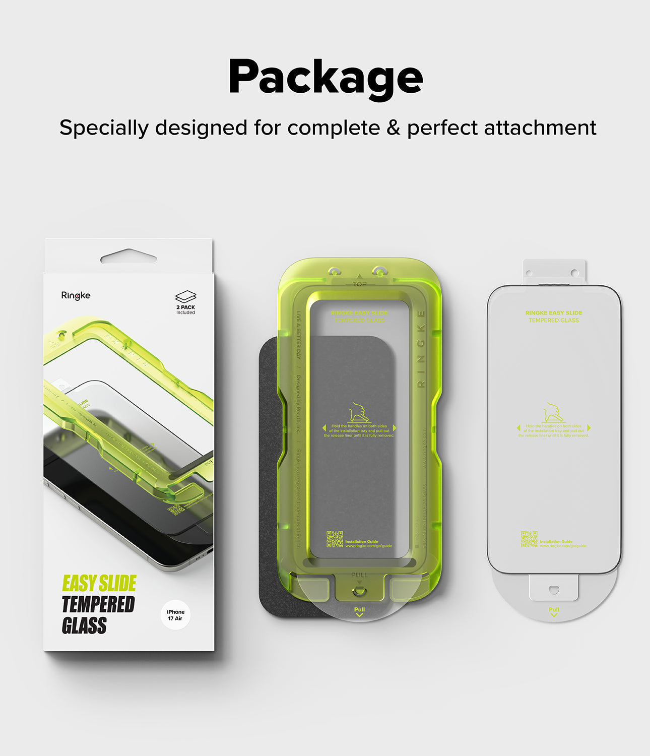 iPhone 17 Air Easy Slide Tempered Glass 2 Pack by Ringke