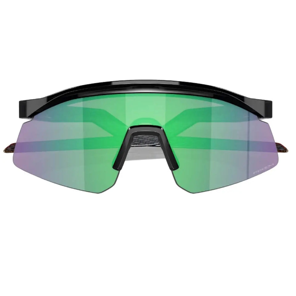 Folded View Oakley Hydra shield sunglasses with Prizm Jade lenses, ideal for outdoor activities and sports, available at Gadgets Online NZ.