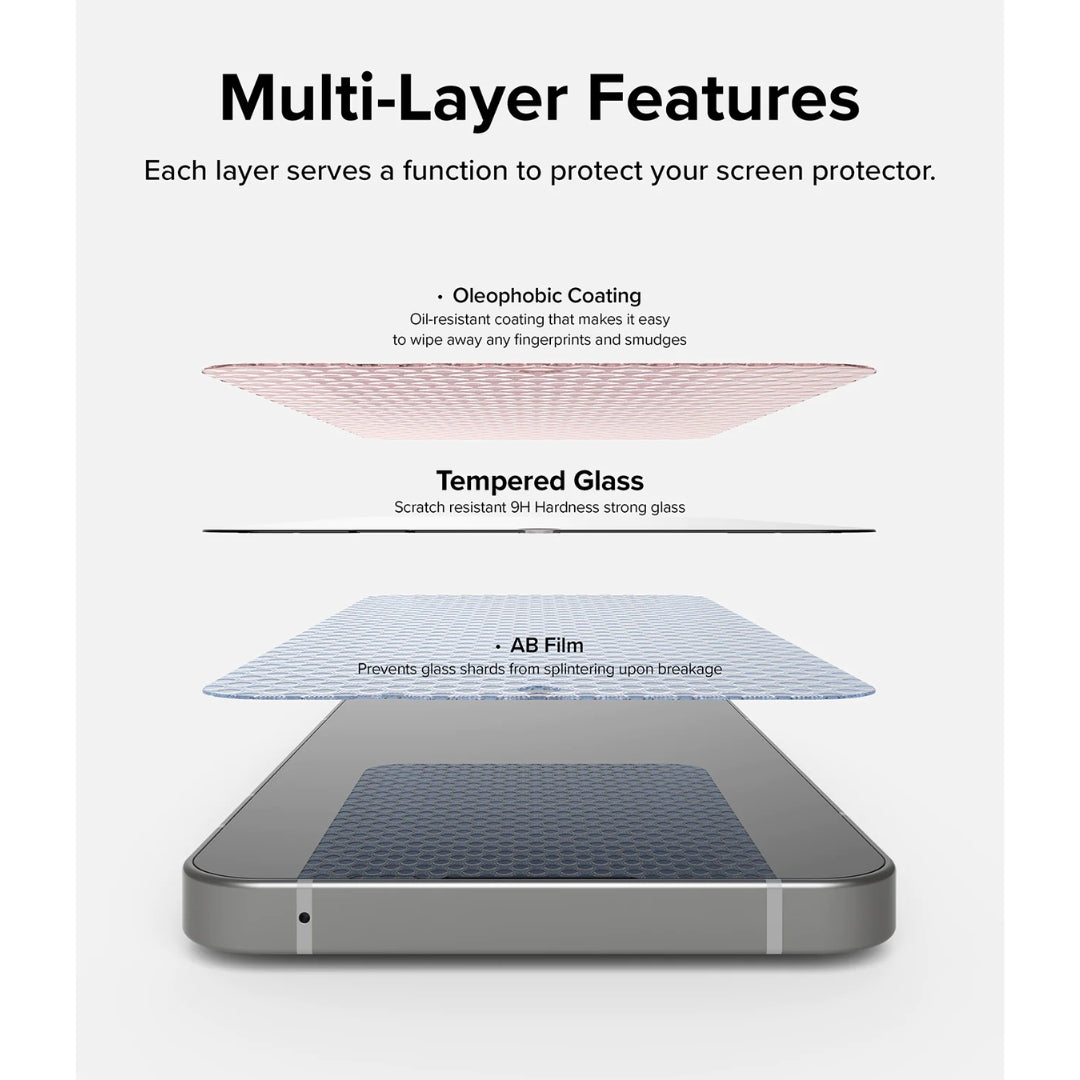 Multi-layer features tempered glass 
