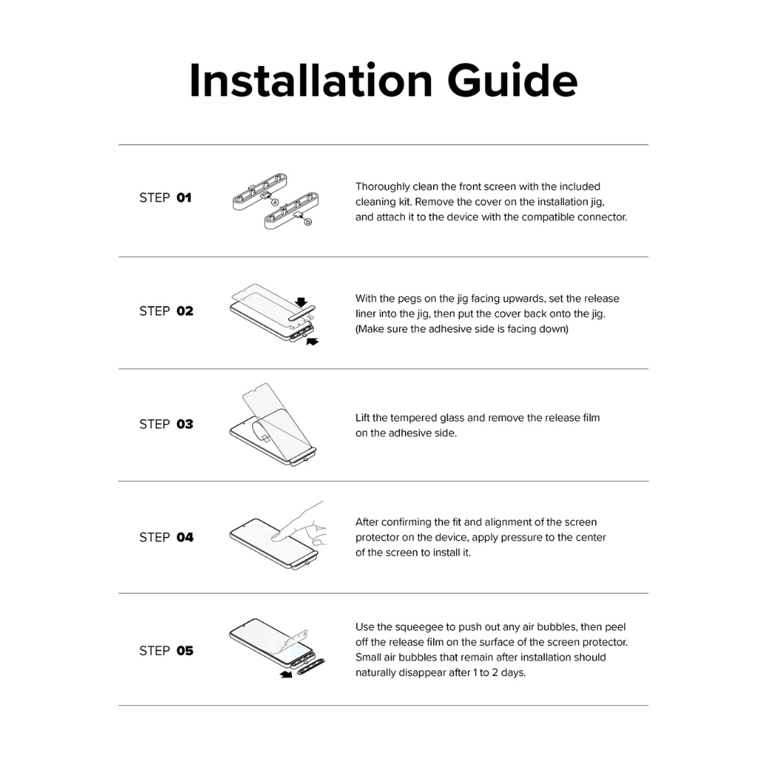 Easy installation glass screen protector