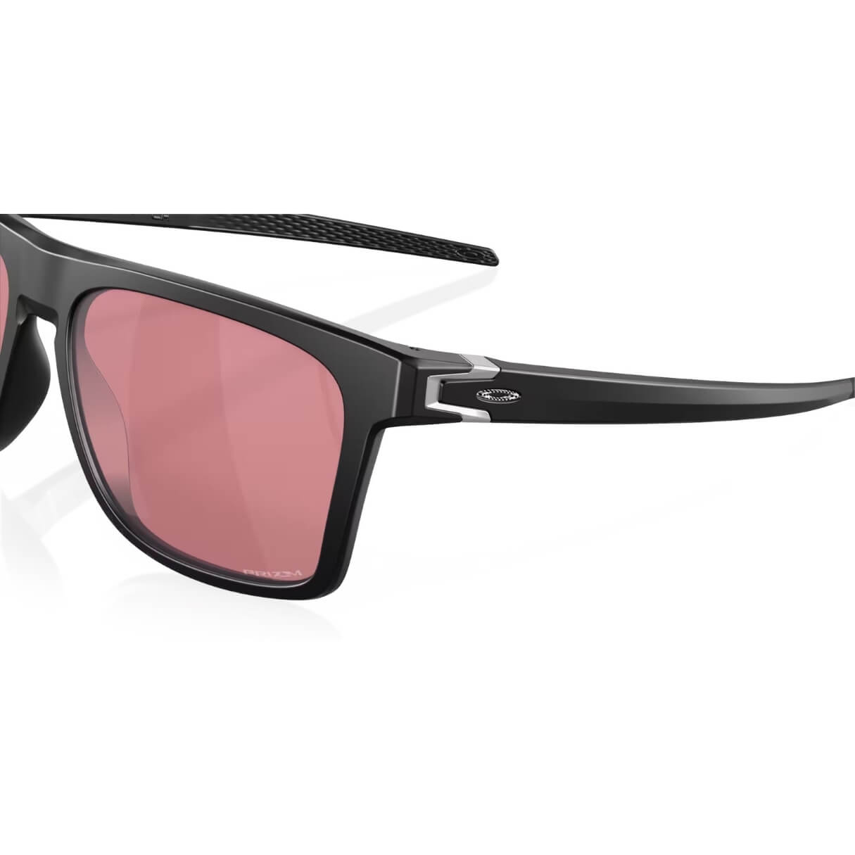 Oakley Leffingwell OO9100 910009 Sunglasses Matte Black with Prizm Dark Golf Closeup Front View