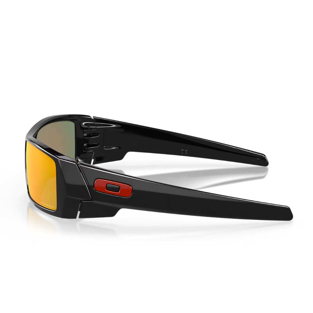 Oakley OO9014 Gascan Sunglasses - Polished Black Frame, Prizm Ruby Lens Side View