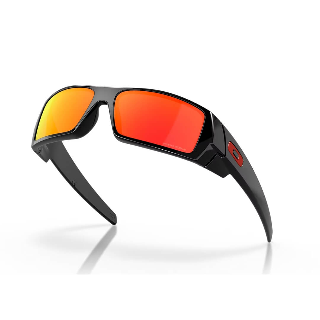 Oakley OO9014 Gascan Sunglasses - Polished Black Frame, Prizm Ruby Lens Standing View