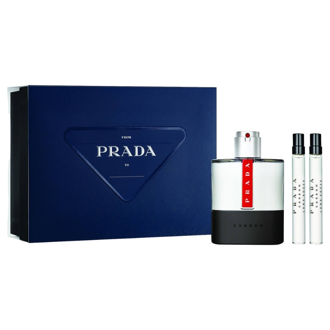 Prada Luna Rossa Carbon EDT 100ml – 3 Piece Gift Set for Men NZ