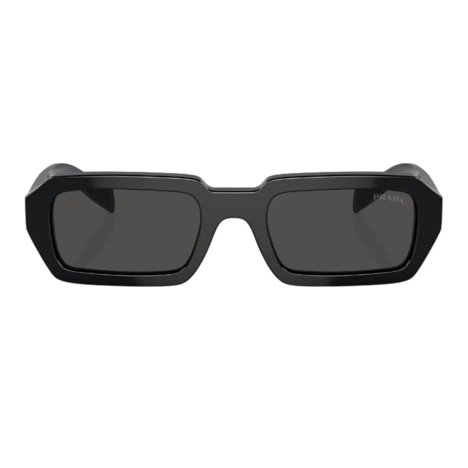 Prada PR A12S 16K08Z - Black Frame and Dark Grey Lenses Front View
