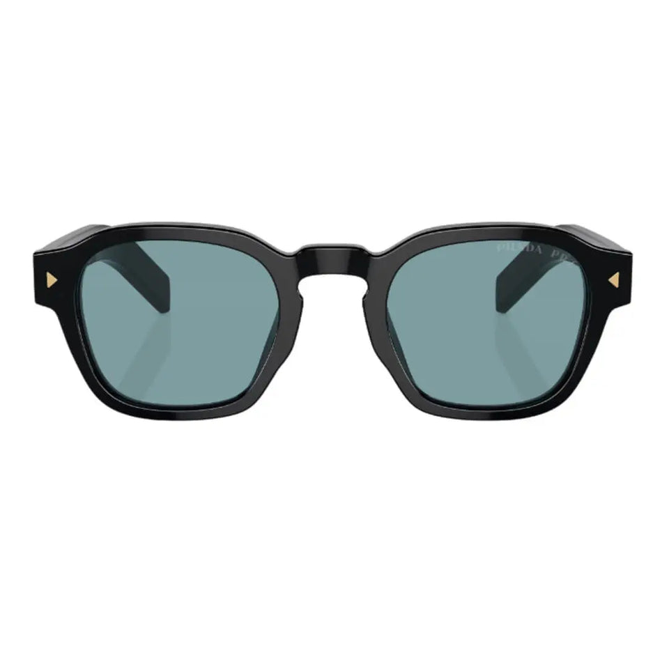 Prada PR A16S 16K04D - Black Frame and Polarized Green Lenses Front View
