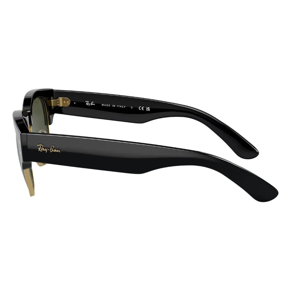 Side profile of Ray-Ban RB0316S Mega Clubmaster showing extra-wide temples and gold logo - Gadgets Online NZ