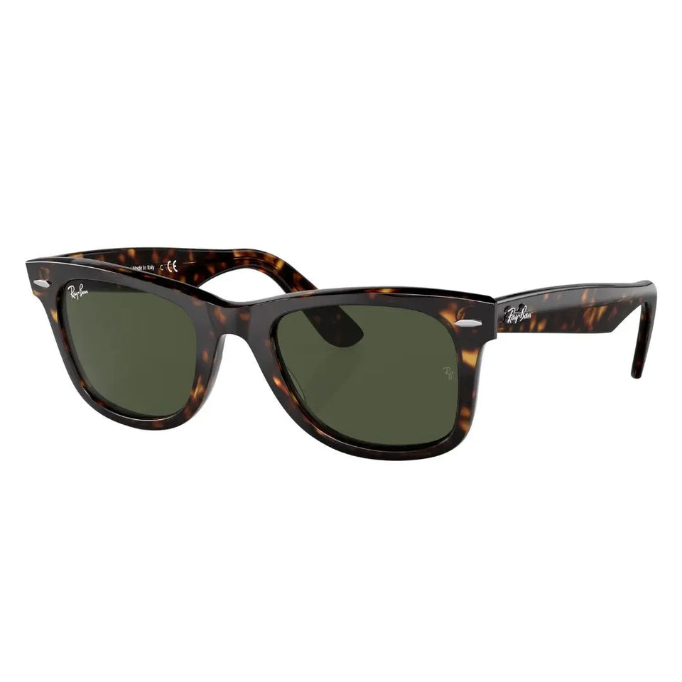 Ray-Ban RB2140 Original Wayfarer Bio-Based 135931 sunglasses, Havana frame with green G-15 lenses - Gadgets Online NZ