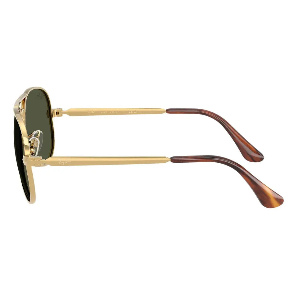 Side view of Ray-Ban RB3925 Aviator Max showing gold temples and dark tortoise shell ear tips - Gadgets Online NZ