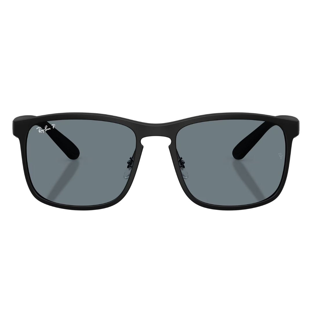 Front view of Ray-Ban RB4264 601S80 featuring matte black rectangular frame and Chromance lenses - Gadgets Online NZ
