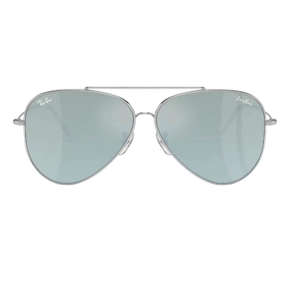 Ray-Ban Aviator Reverse RBR0101S 003/30 - Silver Frame With Silver Lens Front View
