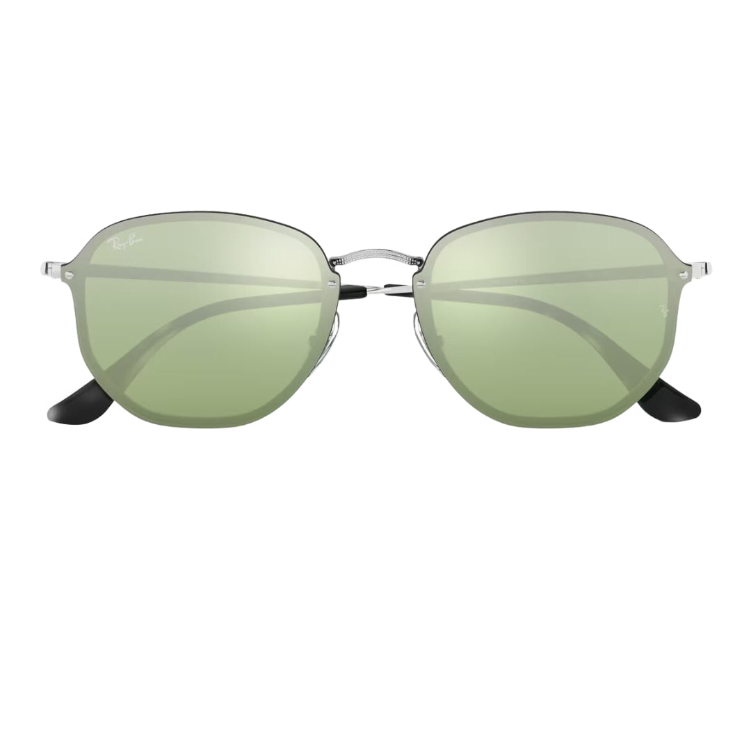 Ray-Ban Blaze Hexagonal RB3579N 003/30 Silver - Metal - Dark Green