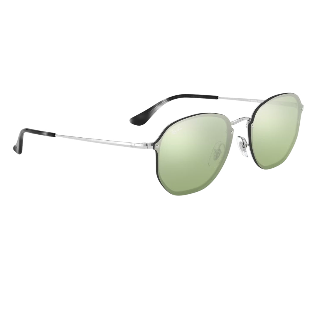 Ray-Ban Blaze Hexagonal RB3579N 003/30 Silver - Metal - Dark Green