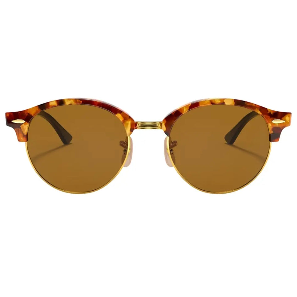 Ray-Ban Clubround Classic RB4246 1160 Tortoise - Brown Lenses Close Up View