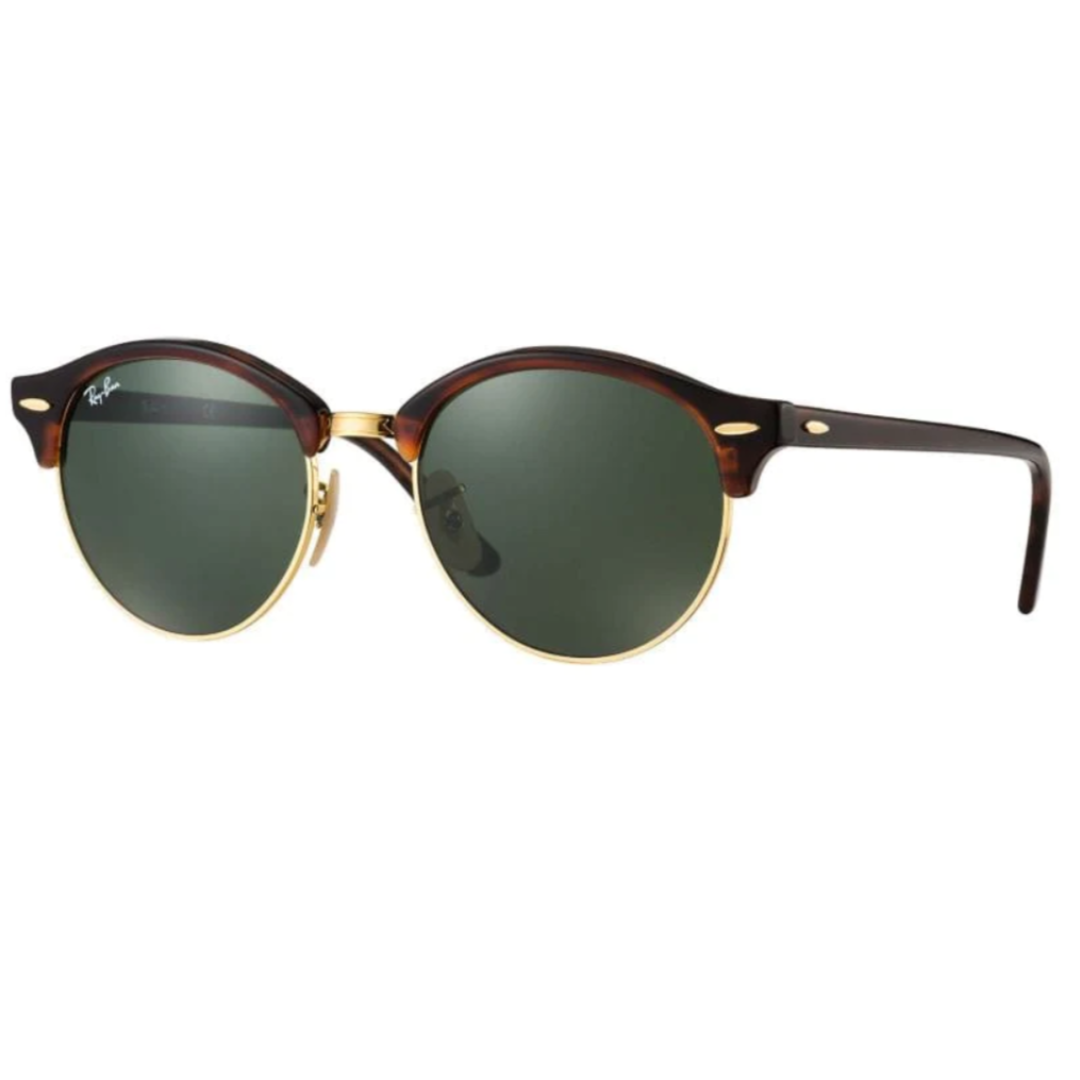 Ray-Ban Clubround Classic RB4246 990 Tortoise - Green Lenses