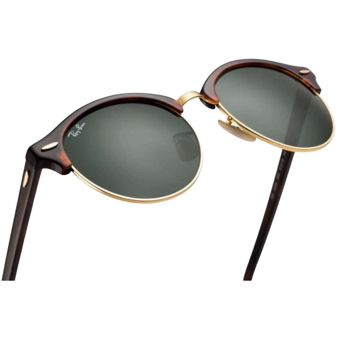 Ray-Ban Clubround Classic RB4246 990 Tortoise - Green Lenses