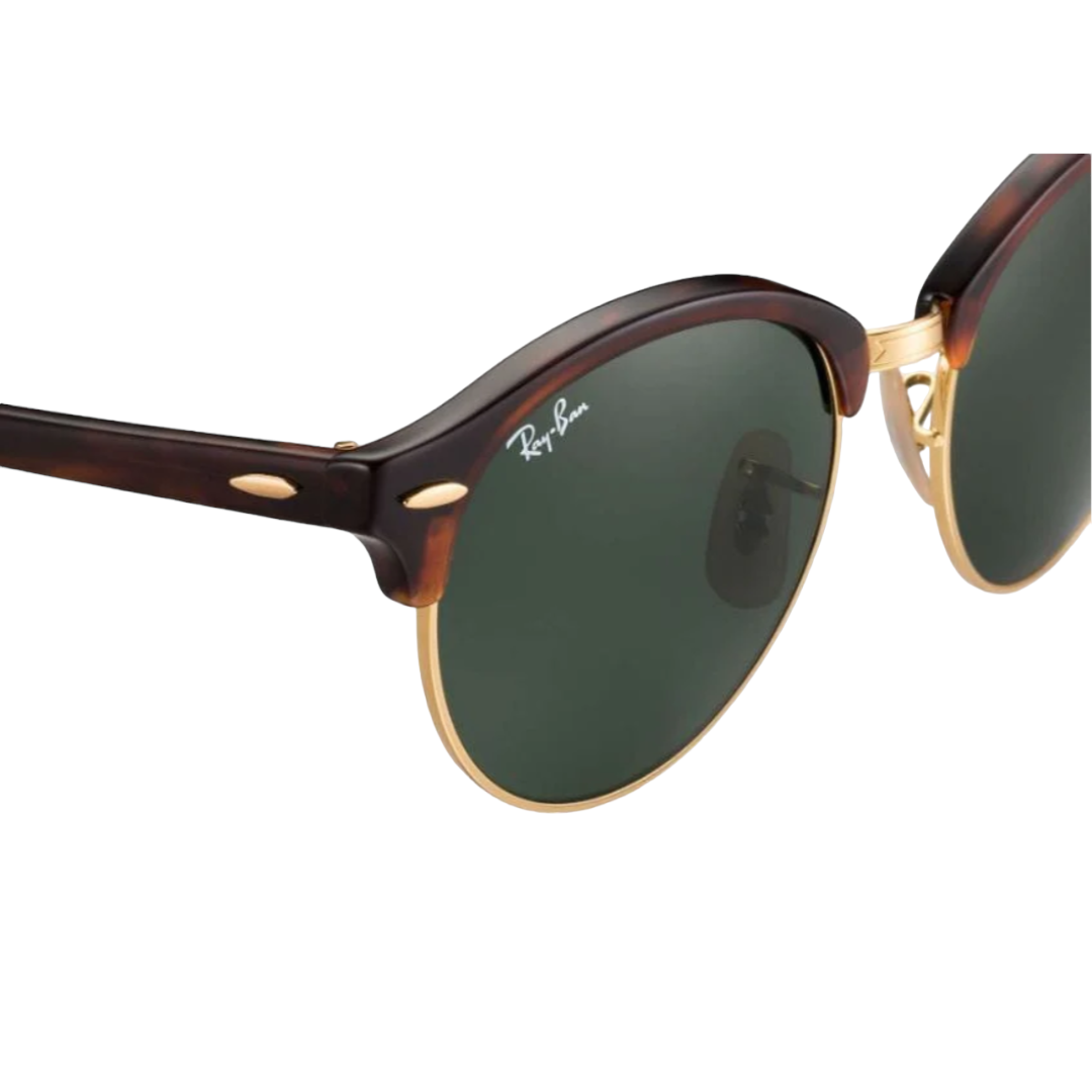 Ray-Ban Clubround Classic RB4246 990 Tortoise - Green Lenses