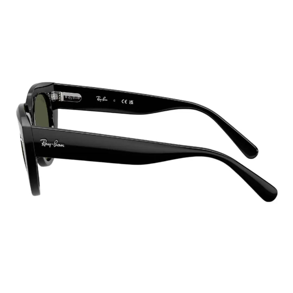 Ray-Ban Doreen RB2286 901/31 - Black Frame with Green Lens Side Frame View