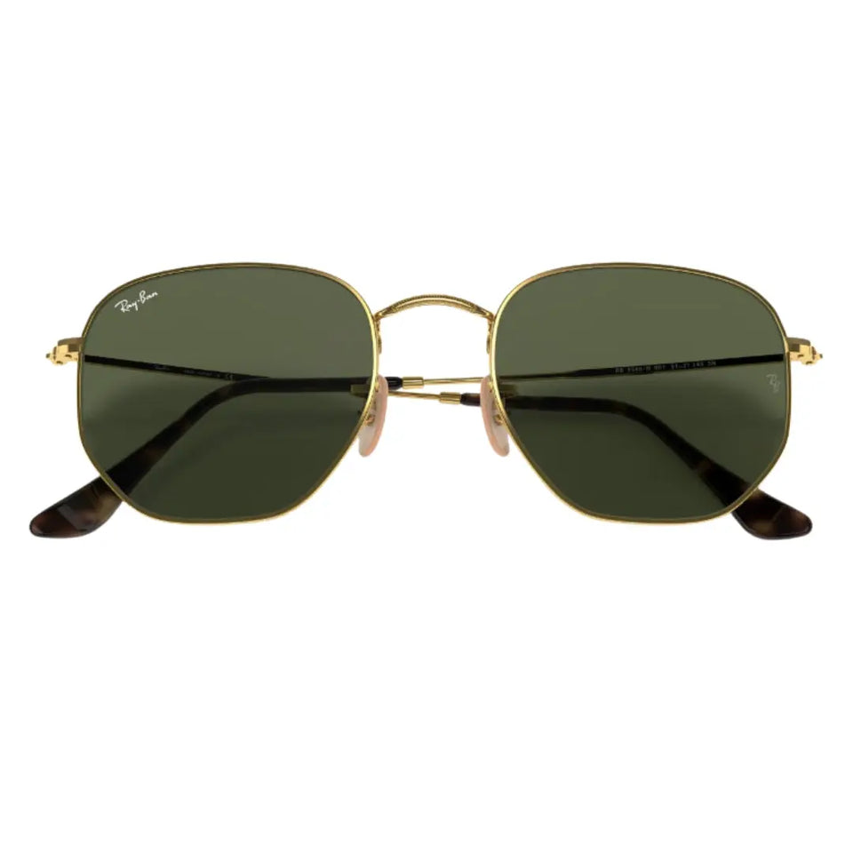 Ray-Ban Hexagonal Flat Lenses RB3548N 001 Gold Folding View