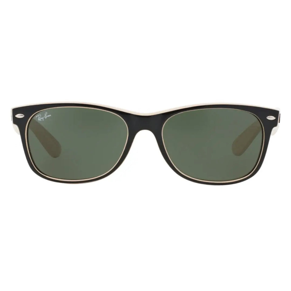Ray-Ban RB2132 875 New Wayfarer Green Gradient Lens 55mm Men's Sunglasses Close Up View