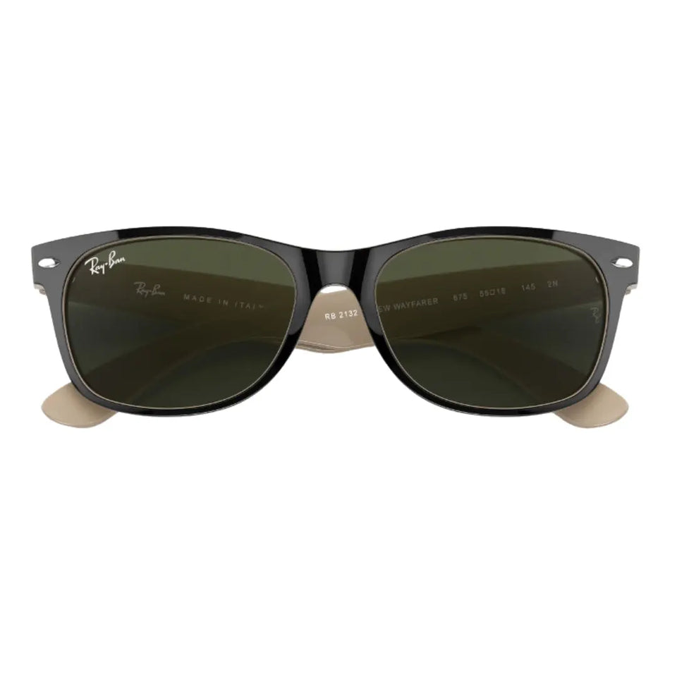 Ray-Ban RB2132 875 New Wayfarer Green Gradient Lens 55mm Men's Sunglasses Folding View