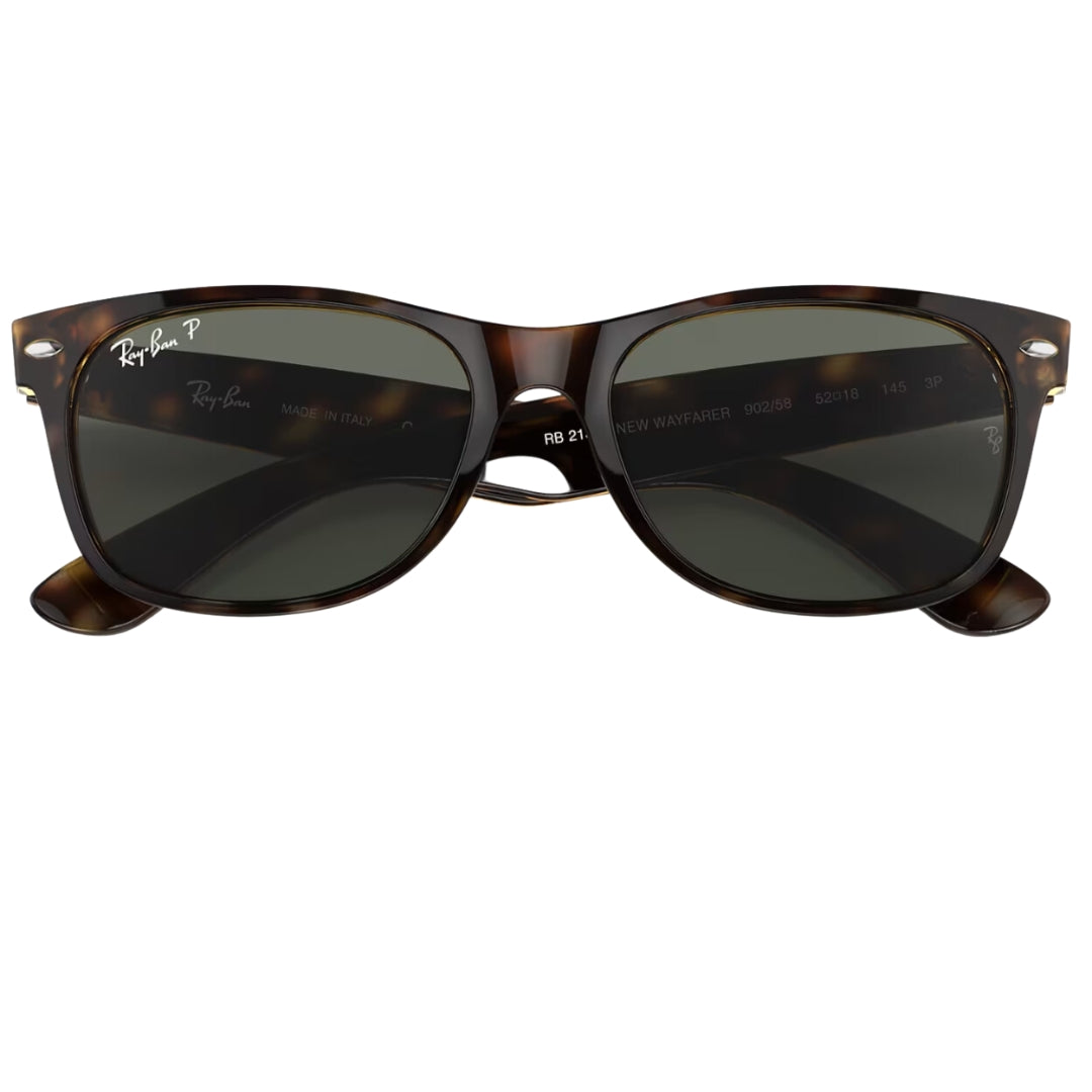 Ray-Ban RB2132 902/58 New Wayfarer Classic Polarized Tortoise Sunglasses For Men