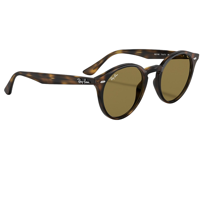 Ray-Ban RB2180 710/73 51- 21 Classic Round Sunglasses  - Polished Tortoise - Propionate - Brown Lenses