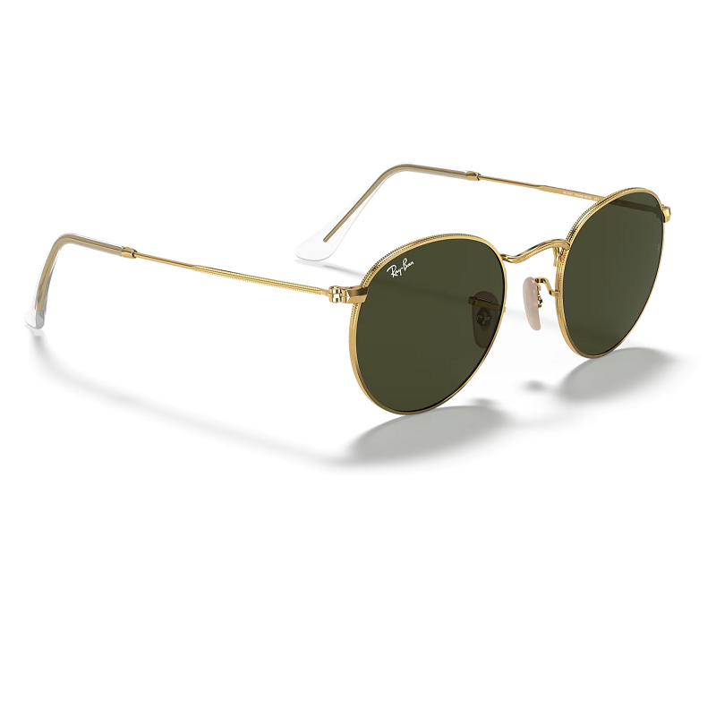 Ray-Ban RB3447 001 53-21 Round Metal Sunglasses