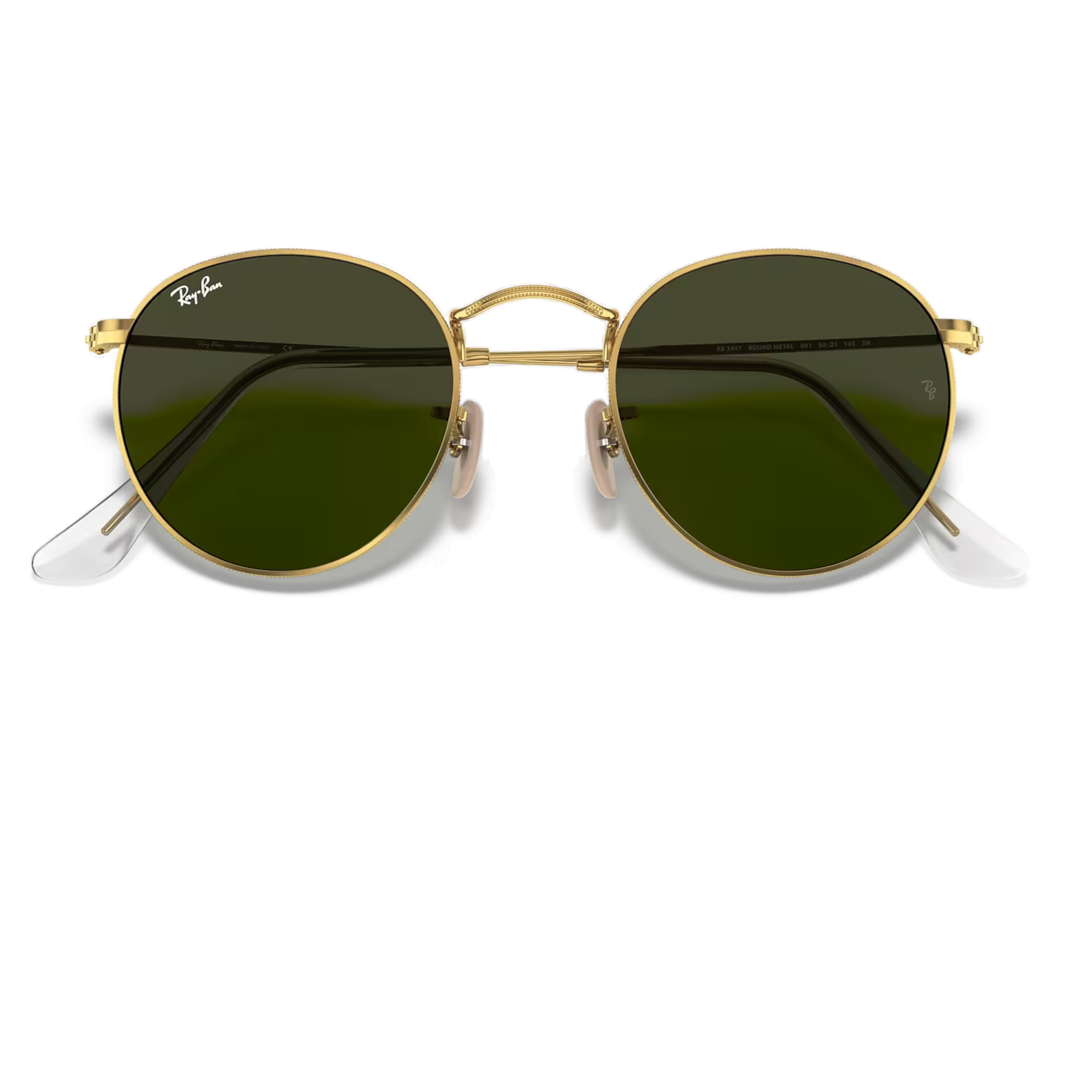 Ray-Ban RB3447 001 53-21 Round Metal Sunglasses