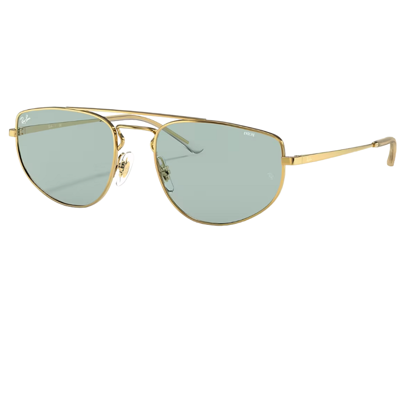 Ray-Ban RB3668 001/Q5 Shiny Gold Green Lenses Sunglasses