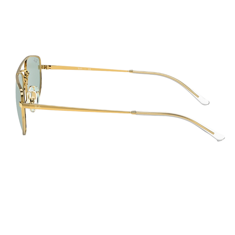 Ray-Ban RB3668 001/Q5 Shiny Gold Green Lenses Unisex Sunglasses