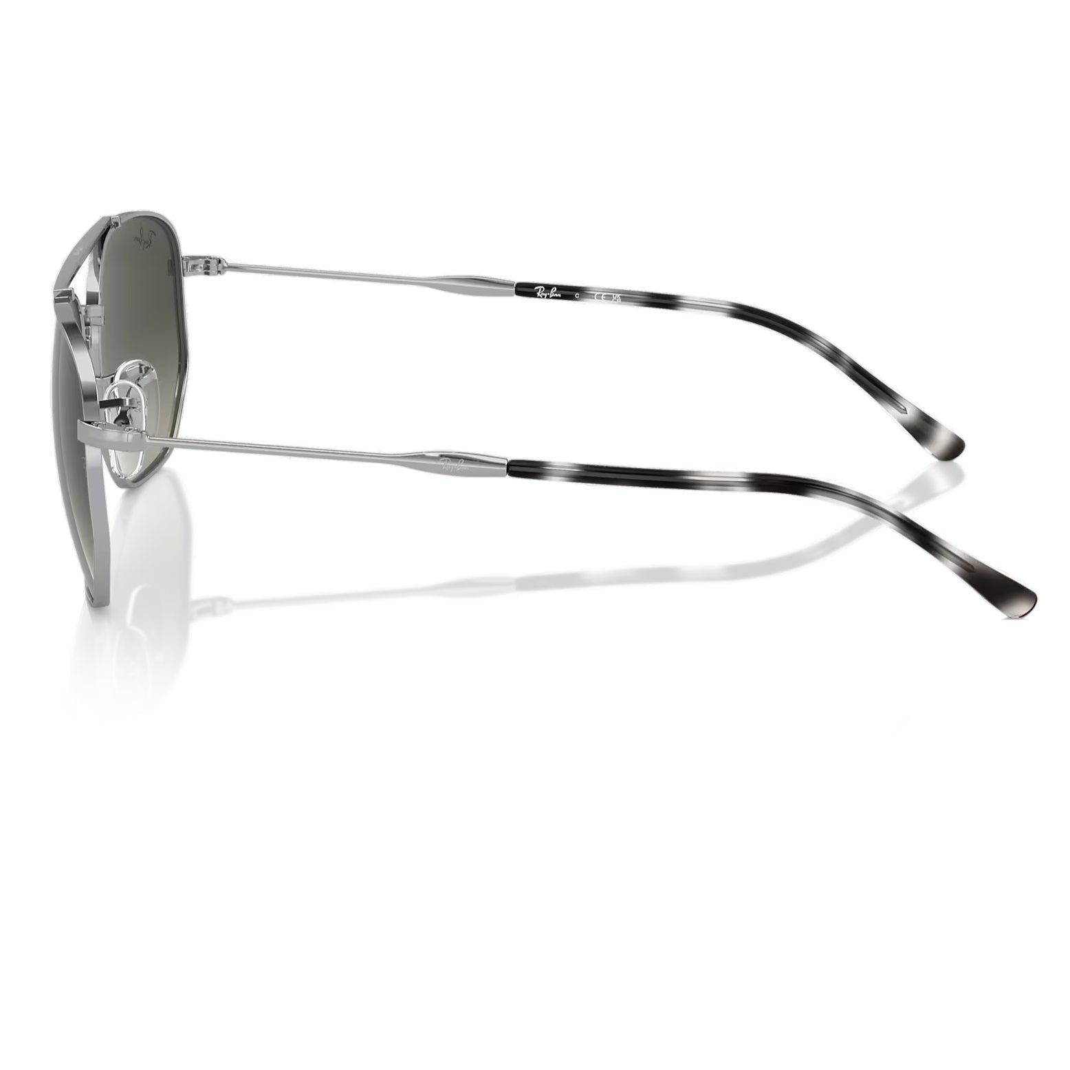 Ray-Ban RB3707 Unisex Sunglasses with Silver Frame Grey Lenses
