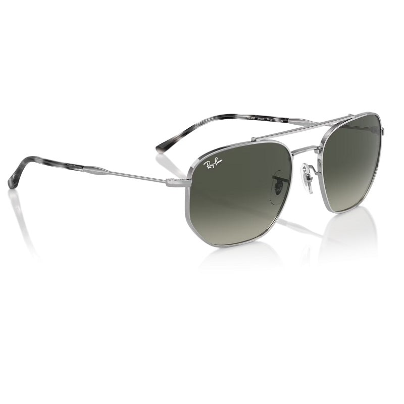 Ray-Ban RB3707 Unisex Sunglasses with Silver Frame Grey Lenses