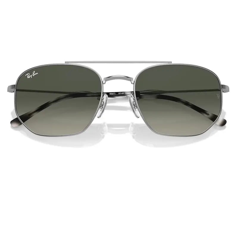 Ray-Ban RB3707 Unisex Sunglasses with Silver Frame Grey Lenses Ray-Ban